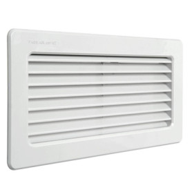 Grille Terminale Encastrable La Ventilazione C229B en ABS - 256 x 126 mm - Blanc