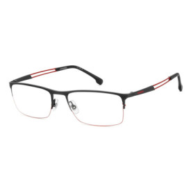 Lunettes de Vue Carrera 8899 BLX en Noir Mat et Rouge pour Homme
