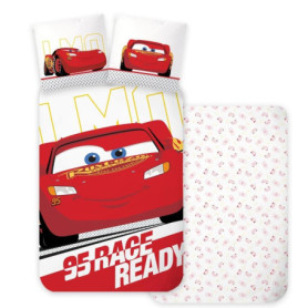 Parure de Lit Disney Cars pour Enfant - Housse de Couette et Taie d'Oreiller