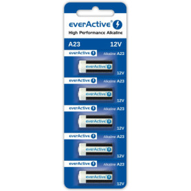 Lot de 5 Piles Alcalines A23 12V EverActive - Haute Performance