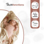 Trois Kilos Sept, Lot 2 Capes de Bain Bébé avec Capuche, Lapin Beige et Blanc, 70x70cm, Éponge Douce et Absorbante, pour Nouveau