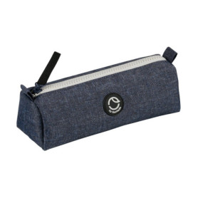 Trousse Scolaire Trapèze Quo Vadis - Mini Format Bleu en Polyester