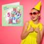 Carte d'anniversaire licorne magique pour fille de 5 ans