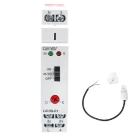 Interrupteur crépusculaire automatique GEYA pour éclairage extérieur