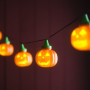 Guirlande Citrouilles Animées Halloween - 6 LEDs Blanc Chaud