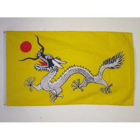 Drapeau Dragon Chinois 150x90 cm en Polyester avec Oeillets Métalliques