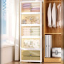 Armoire de Rangement Double JOYBOS en Blanc avec Roulettes