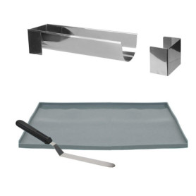Coffret Bûche Professionnel avec Plaque à Génoise et Spatule - Lily Cook