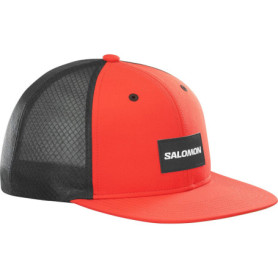 Casquette Trucker Salomon Unisexe Orange - Confort Respirant pour Trail et Randonnée