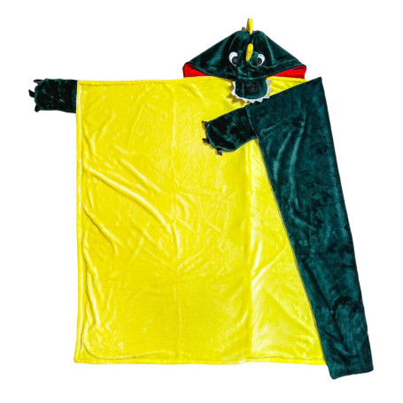 Plaid Poncho Polaire Doux Dragon 116x134 cm