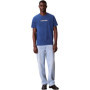 T-Shirt Homme Calvin Klein Glitched Logo en Coton Bleu Jean - XXL