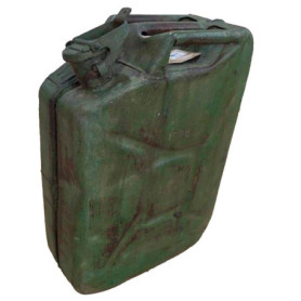 Bidon en métal artisanal multicolore pour décoration