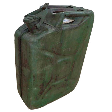 Bidon en métal artisanal multicolore pour décoration