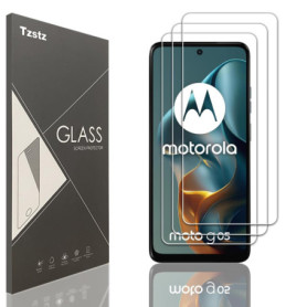 Tzstz Verre Trempé Protecteur d'Écran pour Motorola Moto G05 - 3 Pièces, Dureté 9H, Anti Rayures