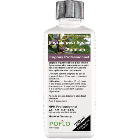 Engrais Liquide POFLO pour Figuiers - Fertilisation Optimale 250 ml