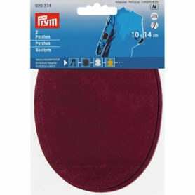Prym Patches en Suède Imitation Thermocollants - Rouge Foncé 14x10 cm