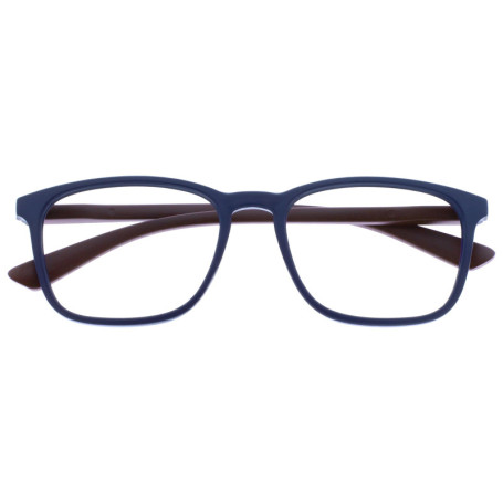 Lunettes de Lecture OPULIZE Max - Monture Large Rectangulaire Bleu Marine Mat