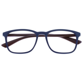 Lunettes de Lecture OPULIZE Max - Monture Large Rectangulaire Bleu Marine et Bordeaux