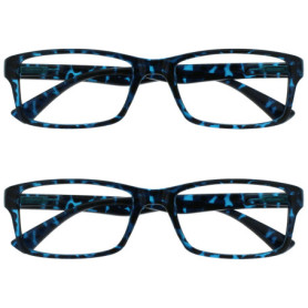 Pack de 2 Lunettes de Lecture Écaille Bleue pour Hommes et Femmes - OPULIZE