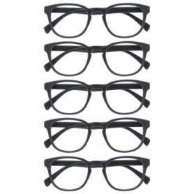 Pack de 5 Lunettes de Lecture Rétro Rondes Gris Mat - Unisexe