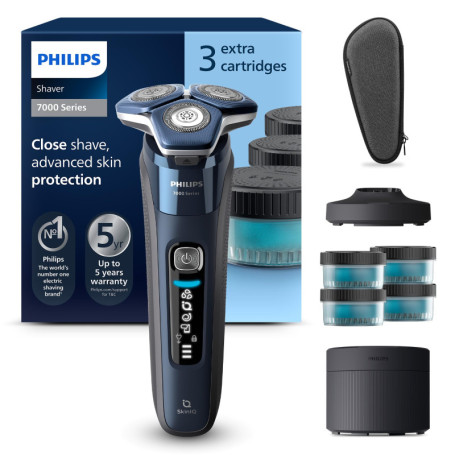 Philips Rasoir Électrique Série 7000 Wet & Dry avec Tondeuse et Coffret de Voyage