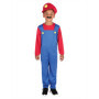 Costume de Super Plombier Bros pour Enfants avec Casquette et Moustache