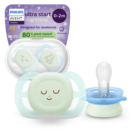 Sucettes de Nuit Philips Avent Ultra Start pour Nouveau-nés - Lot de 2