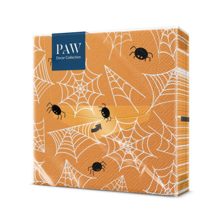 Serviettes en Papier Halloween Araignées - Lot de 20