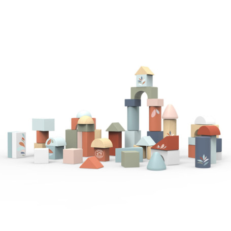 Speedy Monkey Briques de Construction en Bois Multicolores pour Enfants