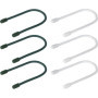 Philips Lot de 6 Attaches Flexibles pour Câbles - 17,8 cm - Vert et Blanc