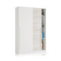 Armoire de Rangement LOUNGITUDE Blanc et Bois - Design Contemporain