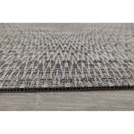 Tapis en Vinyle Tressé Beige pour Couloir et Cuisine - Résistant et Antidérapant