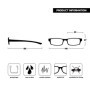 Pack de 3 Lunettes de Lecture Noir et Bleu Lumineux - +2,50 Dioptries