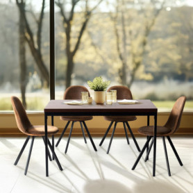 Table de Pique-Nique Mobile 120 x 70 cm en MDF et Métal - Idéale pour Jardin et Camping