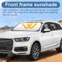Pare Soleil Voiture 145 x 80 cm - Protection Anti UV pour Pare-Brise Avant