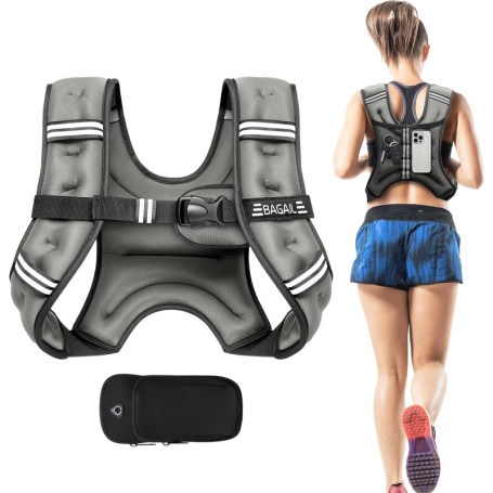 Gilet Lesté Ajustable BAGAIL pour Musculation et Yoga