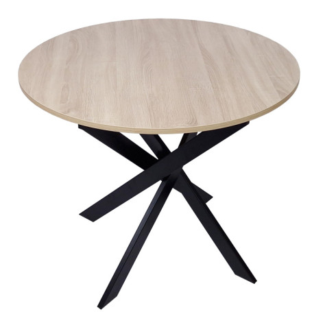 Table à Manger Ronde Zen en Chêne - 90 cm pour 4 Personnes