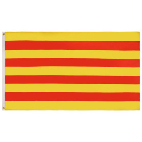 Drapeau de Catalogne en Polyester Léger 150x90 cm avec Œillets Métalliques