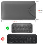 GEEKRIA Étui de Transport pour Clavier Logitech MX Keys Mini, étui de Protection en Cuir végétalien, Housse de Clavier de Voyage
