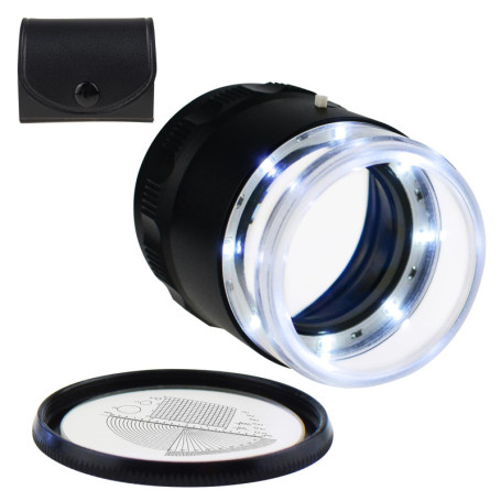 Loupe Pliable 10x avec Éclairage LED pour Bijoux et Monnaies