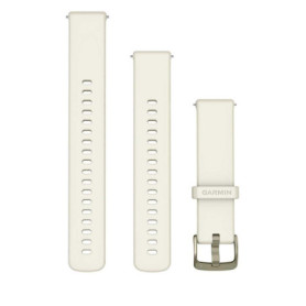 Bracelet Quick-Release 18mm en Silicone Ivoire pour Montre Garmin