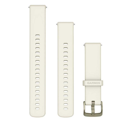 Bracelet Quick-Release 18mm en Silicone Ivoire pour Montre Garmin