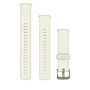 Bracelet Quick-Release 18mm en Silicone Ivoire pour Montre Garmin