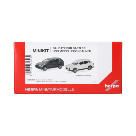 MiniKit Porsche Cayenne Turbo - Modèle à l'Échelle 1:87 en British Racing Green