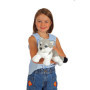 Peluche Loup Allongé Gris & Blanc - 25 cm par Gipsy