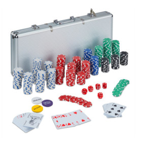 Coffret de Poker Relaxdays avec 500 Jetons et Accessoires Élégants
