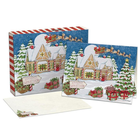 Cartes de Noël Élégantes Lang - Atelier du Père Noël