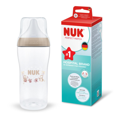 Biberon NUK Perfect Match 360 ml avec Indicateur de Température - 6+ mois - Singe