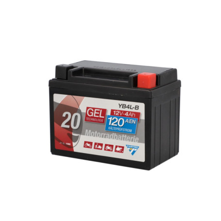 Batterie Moto Cartec YB4L-B 4Ah Gel - Démarrage Résistant et Sans Entretien