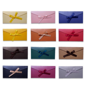 Ensemble de 12 enveloppes colorées en papier kraft avec ruban pour toutes occasions